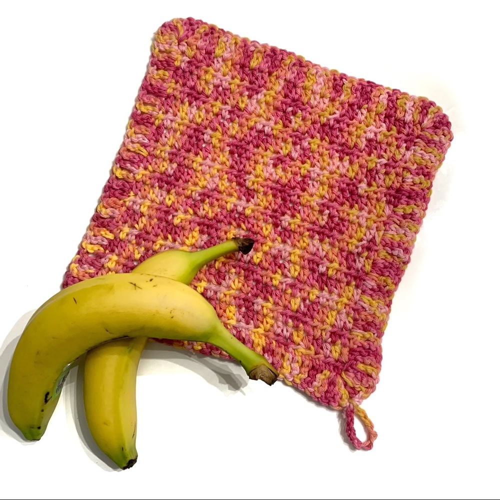 Handmade 100%cotton strawberries banana towel